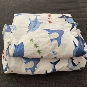 Pottery Barn Kids Shark Bite sheets
